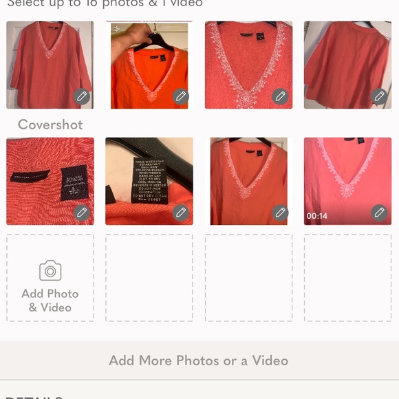 🔥DRESS BARN SHIRT 👚 BRAND NEW LARGE 🪸 CORAL COLOR!!! - Picture 3 of 9